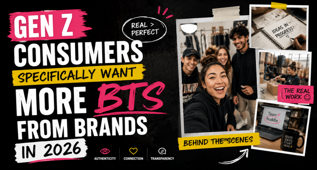 Gen Z consumers specifically want more BTS from brands in 2026