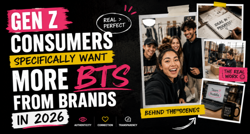 Gen Z consumers specifically want more BTS from brands in 2026