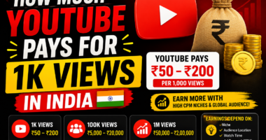How Much YouTube Pays for 1K Views in India (2026 Guide)