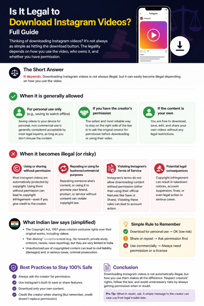 Is It Legal to Download Instagram Videos? Full Guide 2