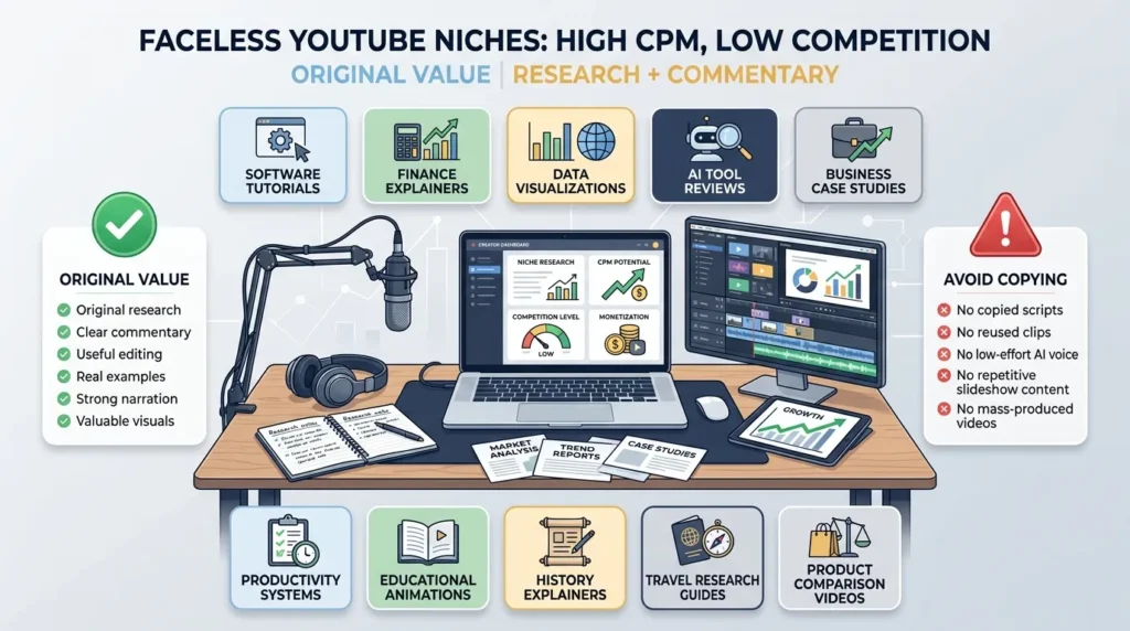 Faceless YouTube Niches