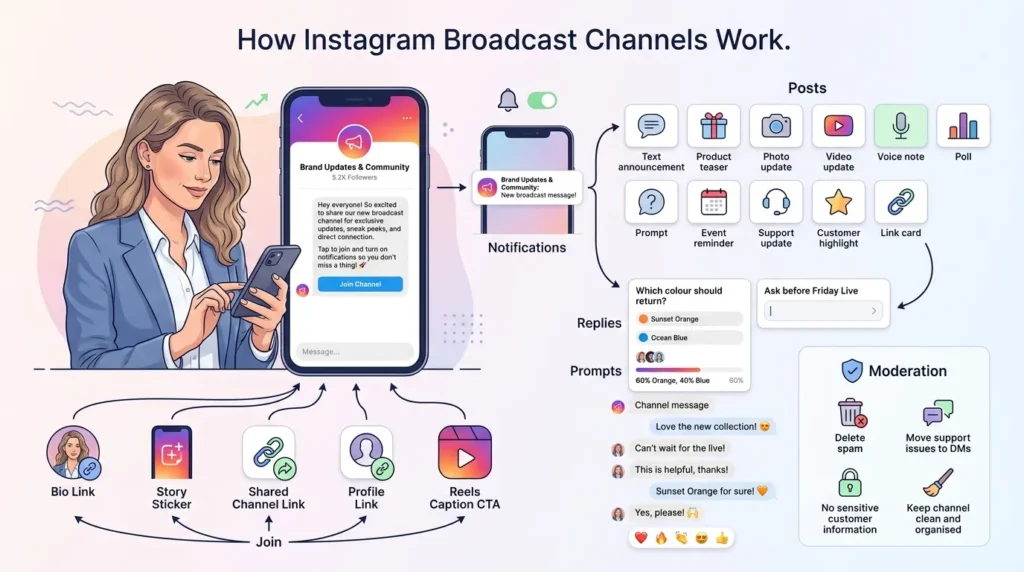 How Instagram Broadcast Channels Work