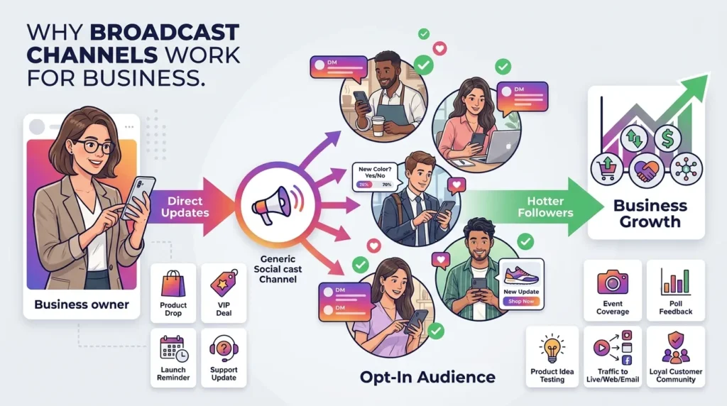 Why Broadcast Channels Work for Business